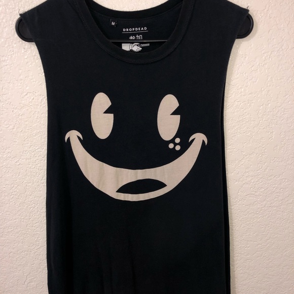 Drop Dead Clothing Other - RARE Drop Dead Clothing Smiley Face Tank